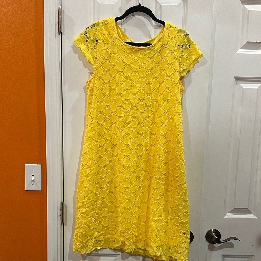 NWOT Ronni Nicole Sunny Yellow Lace Dress size 10